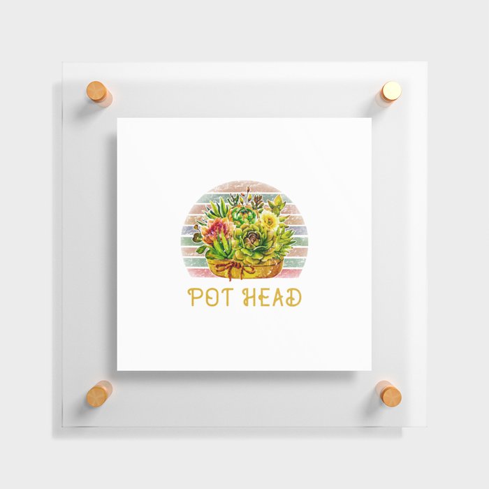 Pot Head Succulent Floating Acrylic Print