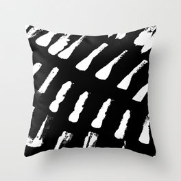 Minimal [2]: a simple, black and white pattern by Alyssa Hamilton Art Throw Pillow