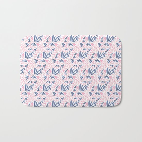 pink flowers Bath Mat