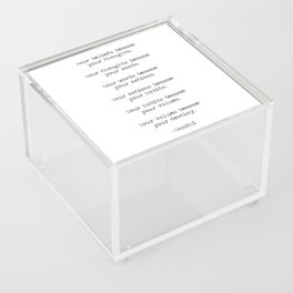 Your Beliefs Become Your Thoughts, Your Destiny Begins There. Famous Mahatma Ghandhi quote. Acrylic Box