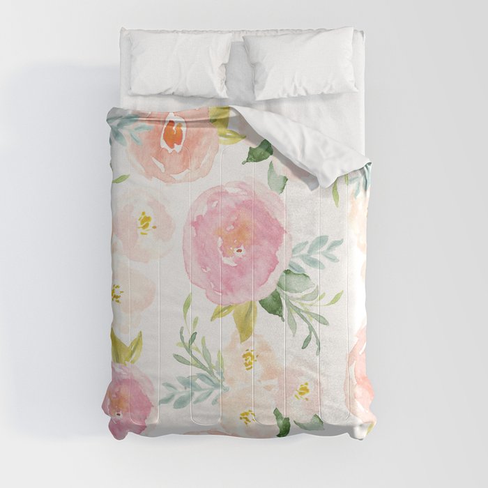 Sweet Pink Blooms (Floral 02) Comforter