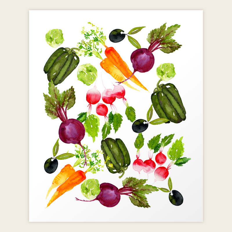 Mixed Vegetables Art Print