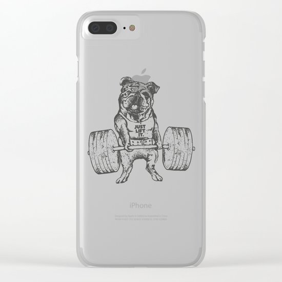 English Bulldog Lift Clear iPhone Case