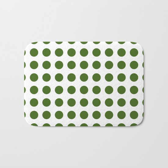 Simply Polka Dots in Jungle Green Bath Mat
