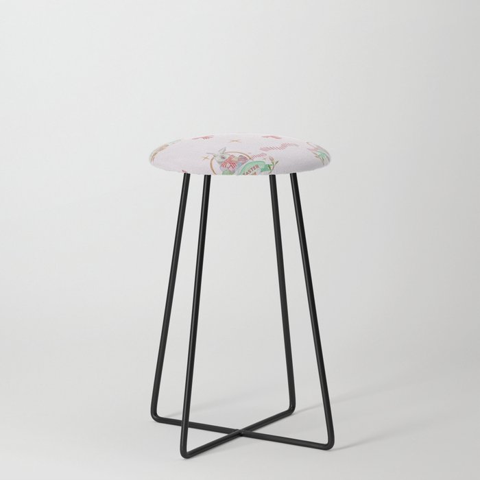 Happy Easter Bunny Collection Counter Stool