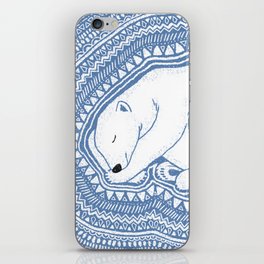 Polar bear, floe, pattern iPhone Skin