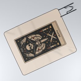 Death - Moth Tarot Picnic Blanket