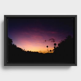 Beautiful Multi Colored Sunset Framed Canvas