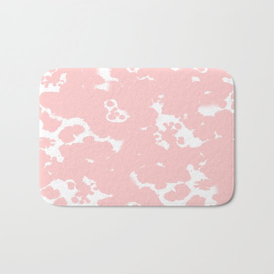 Rosequartz -marble pantone color art print decor minimal pastel pink girly hipster marbled Bath Mat