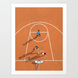 The Game of Basketball  Art Print