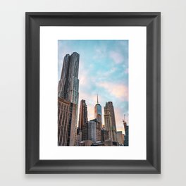 Sunset Views of New York City | Travel Photography in NYC Framed Art Print