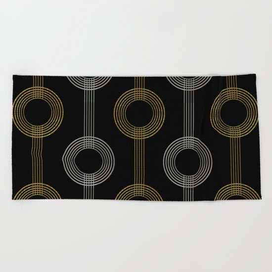 GUITAR IN ABSTRACT GS (art deco) Beach Towel