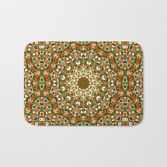 Colorful ethnic ornament . Bath Mat