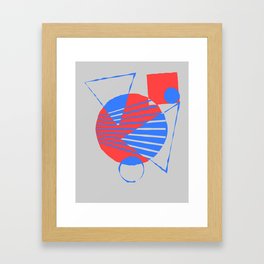 Stripes and punch holes -01B Framed Art Print