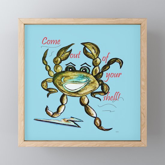 Come Out Of Your Shell Framed Mini Art Print By Eloiseart Society6