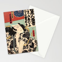 The fishmonger Danshichi (Utagawa Yoshiiku) Stationery Card