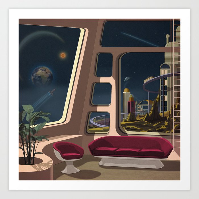 Space Lounge Art Print
