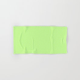 [ Thumbnail: Light Green and Light Cyan Colored Lined/Striped Pattern Hand & Bath Towel ]