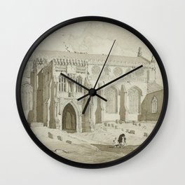 John Sell Cotman - Cley Church, Norfolk (1818) Wall Clock