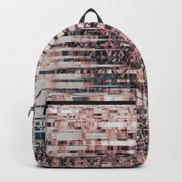 Distorted Brown Abstract Pattern Backpack