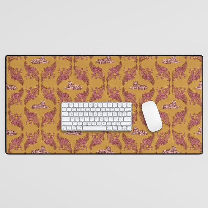 King Tiger - Yellow Desk Mat