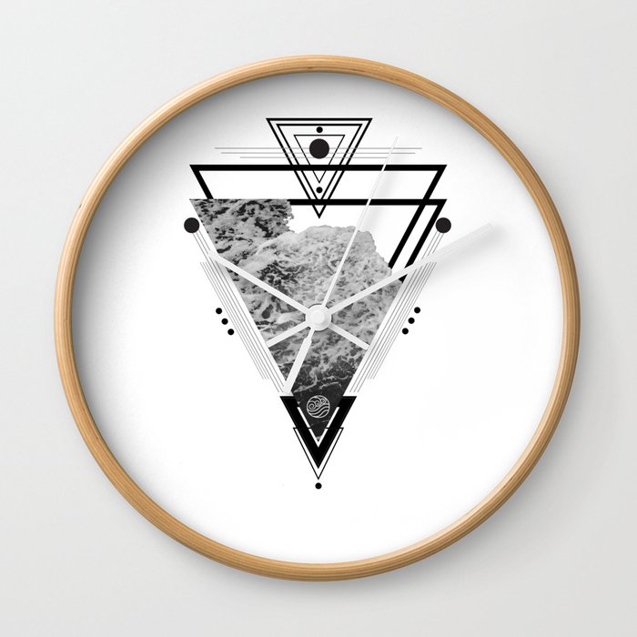 Wiccan Water Element Symbol Pagan Witchcraft Triangle Wall Clock