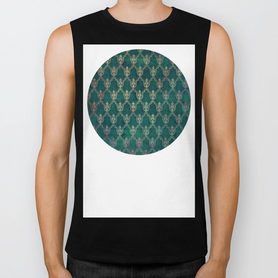 Damask Vintage Pattern 01 Biker Tank