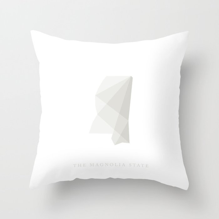 Mississippi, The Magnolia State Throw Pillow