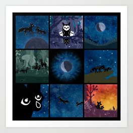 Scenes from "To the Moon and Back" Art Print
