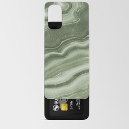 Sage Green Marble Texture Abstract Modern Pattern  Android Card Case
