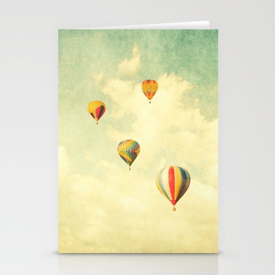 Drifting Balloons Stationery Cards