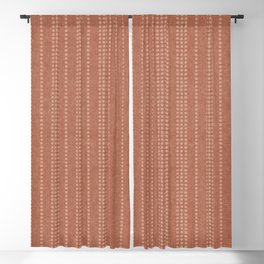 irregular striped dots - terracotta Blackout Curtain