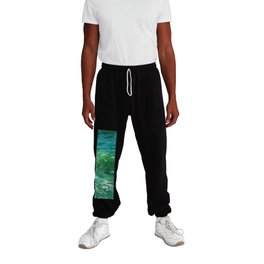 Emerald Water Surface Sea Wave Motion Texture 1 Sweatpants