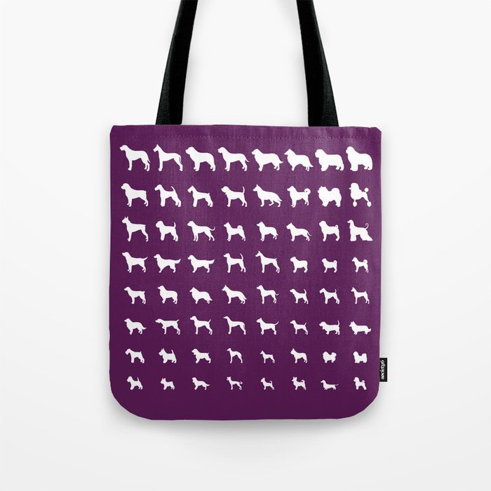 All Dogs (Plum) Tote Bag