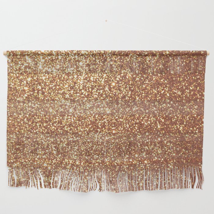 Bright Shiny Spanish Galleon Gold Glitter Wall Hanging by PodArtist