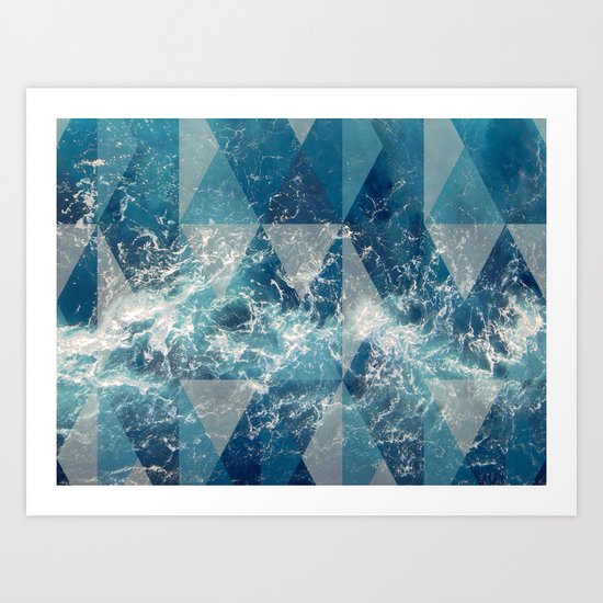Geometric sea Art Print