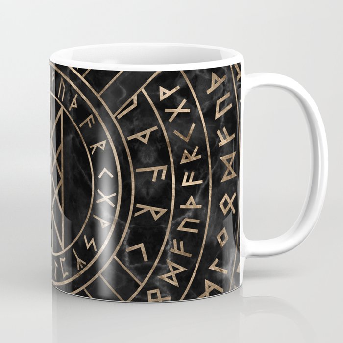 Web of Wyrd The Matrix of Fate- Marble and gold Coffee Mug