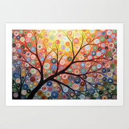 Abstract Art Landscape Original Painting ... Reaching For the Light Art Print