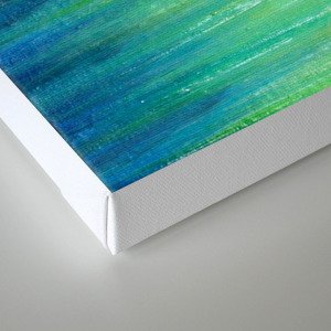 Blue Green Ombre Art Painting Print Canvas Print By Julia Society6