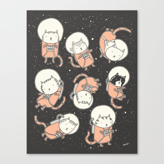 Cat-Stronauts Canvas Print