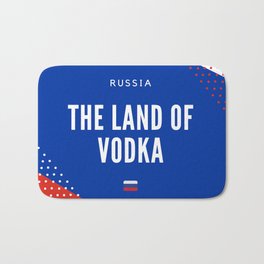 Russia the Land of Vodka Bath Mat | Alcohol, Russianfan, Loverussia, Factsrussianvodka, Russiaflag, Flag, Pride, Country, Vodkarussian, Russianflag 