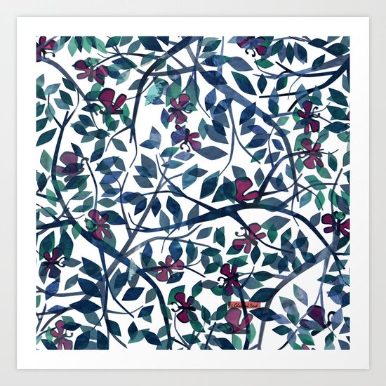 Butterflies in the Garden Art Print