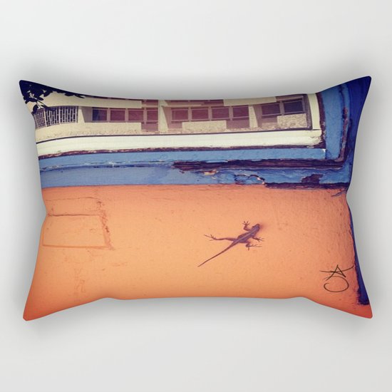 Lizard in Puerto Rico Rectangular Pillow