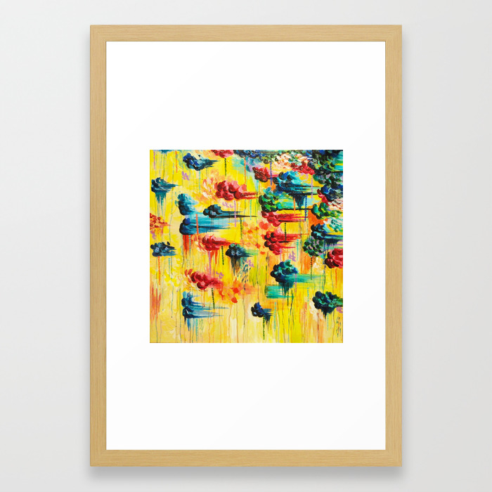 Here Comes The Rain Abstract Acrylic Painting Rain Storm Clouds