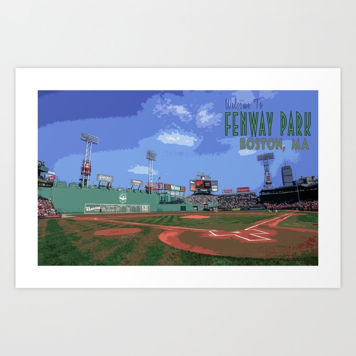 Vintage Fenway Park Poster Art Print by positive images