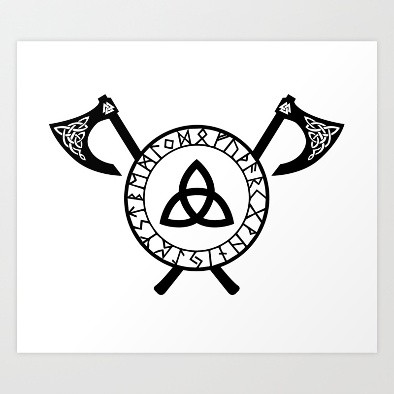 Norse Axe Celtic Knot Art Print By Fosterchild Society6