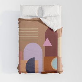 Home Sweet Home modern abstract illustration  Duvet Cover