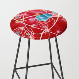 Abstract atom background, Chemistry model of molecule Bar Stool