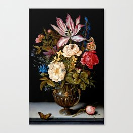 Ambrosius Bosschaert the Elder "Still life with flowers" Canvas Print