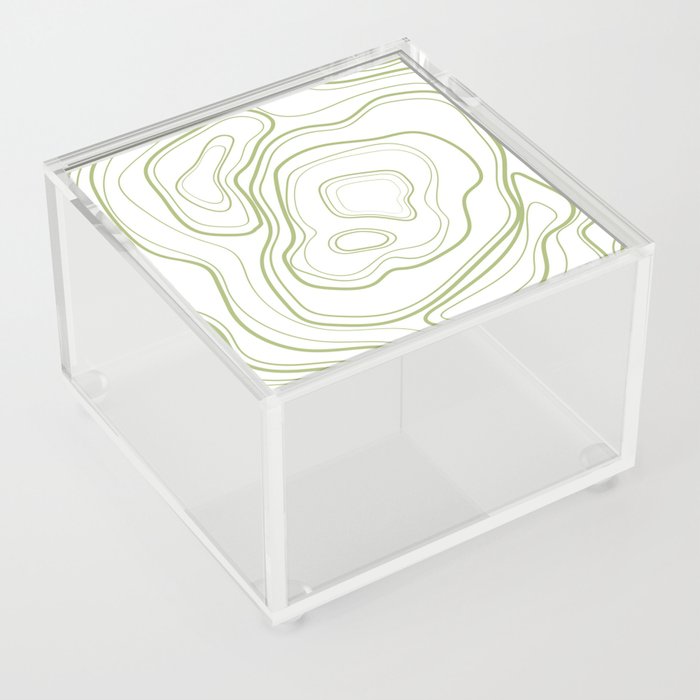 magic green pattern Acrylic Box
